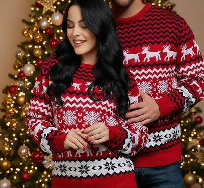 Noordwinter Match Kersttrui Unisex – Nordic Feesttrui voor Duo’s