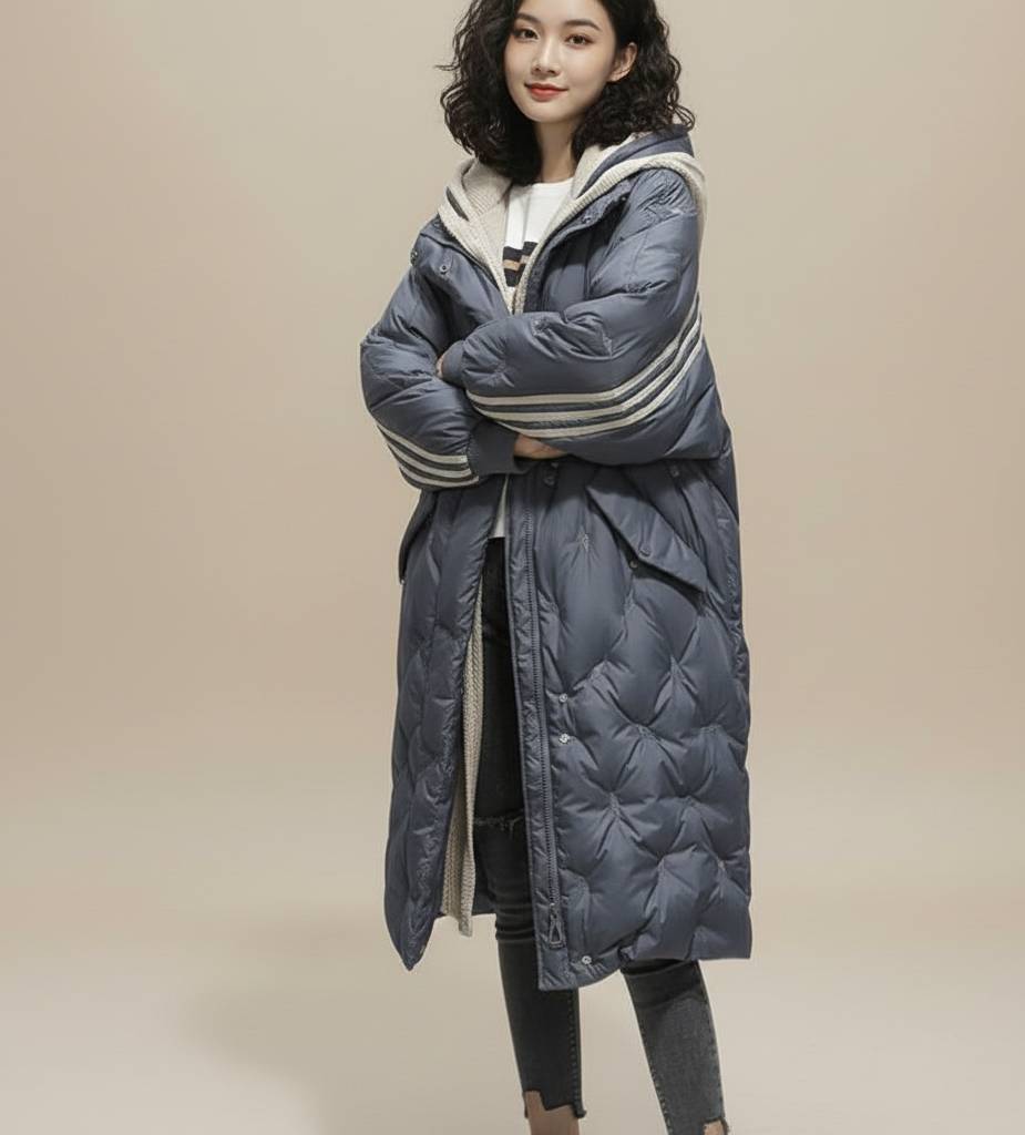 NoorWinter Lange Damesjas met Premium Vulling en Slank Silhouet