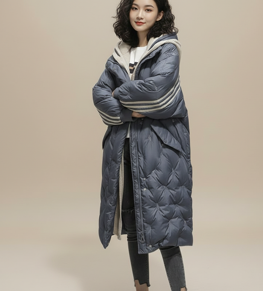 NoorWinter Lange Damesjas met Premium Vulling en Slank Silhouet