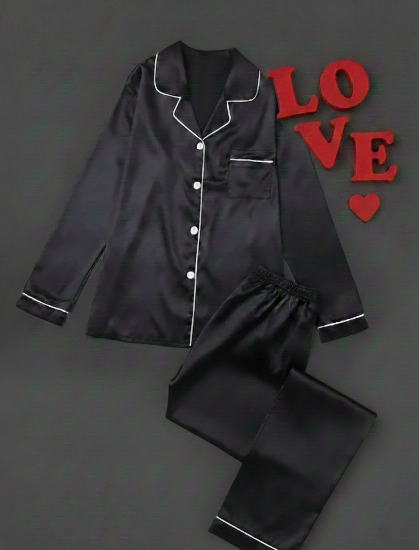 Tove™ Luxe Satijnen Damespyjama Set – Elegant & Comfortabel