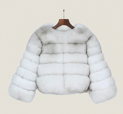 Luxe Cropped Winterjas Dames met Glamoureus Imitatiebont