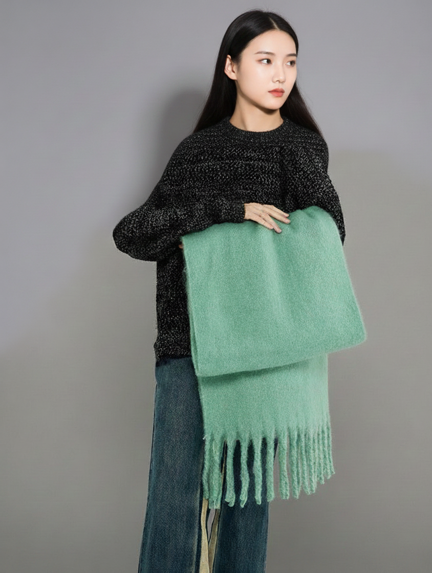 Luxe Winteromslag ZachteWarmte Sjaal voor Dames – Elegante Grote Sjaal