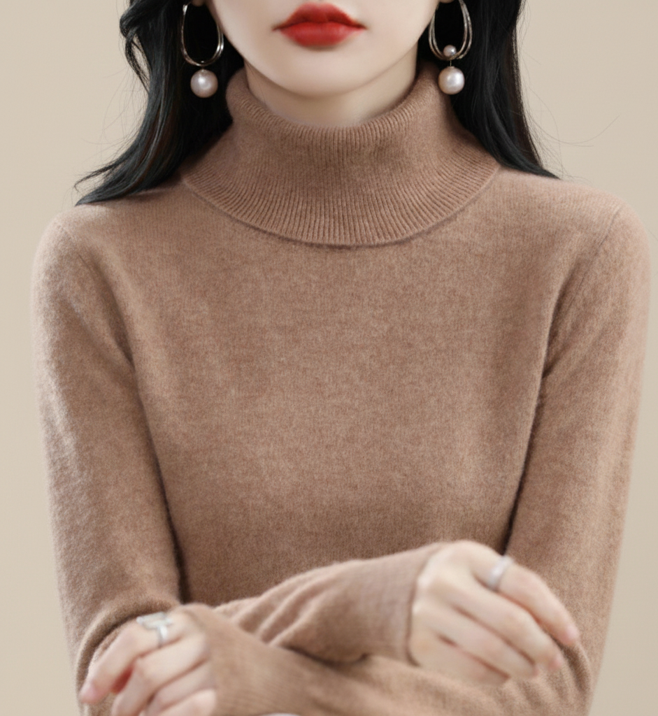 Aurora Zachte Cashmere Coltrui voor Dames – Luxe & Comfort