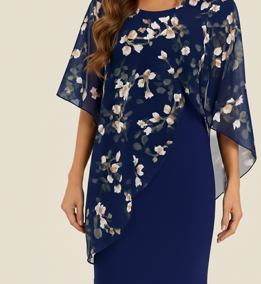 Floretta Elegante Dames Jurk met Kleurige Bloemenprint