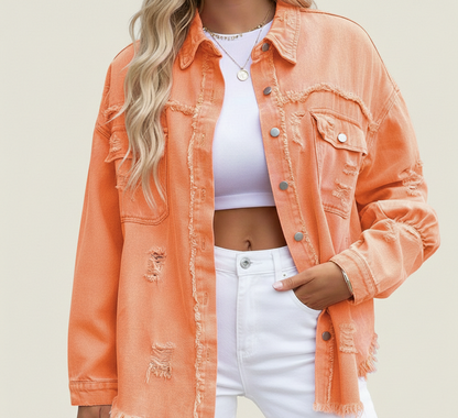 Koningsdag Denimjack voor Dames – Stijlvol & Comfortabel Oranje Outfit