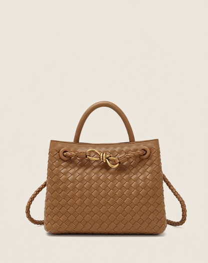 Vlechtique Luxe Handtas Dames – Handgevlochten Schoudertas