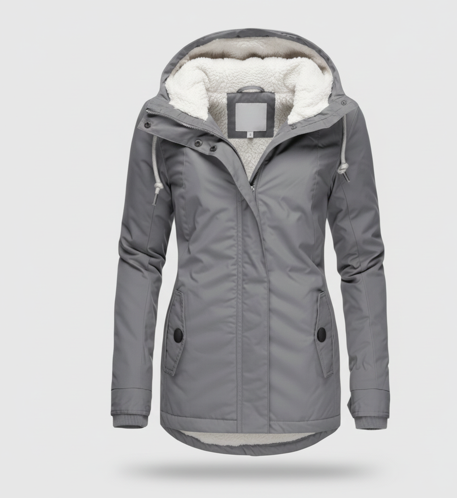 Nordica Dames Winterjas – Warme Fleecevoering en Capuchon