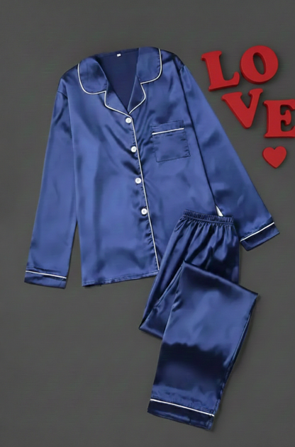 Tove™ Luxe Satijnen Damespyjama Set – Elegant & Comfortabel
