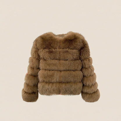 Luxe Cropped Winterjas Dames met Glamoureus Imitatiebont