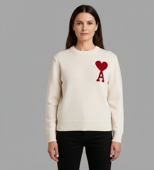 Hartenaas Cozy Trui – Oversized Damestrui met Uniek Symbooldesign