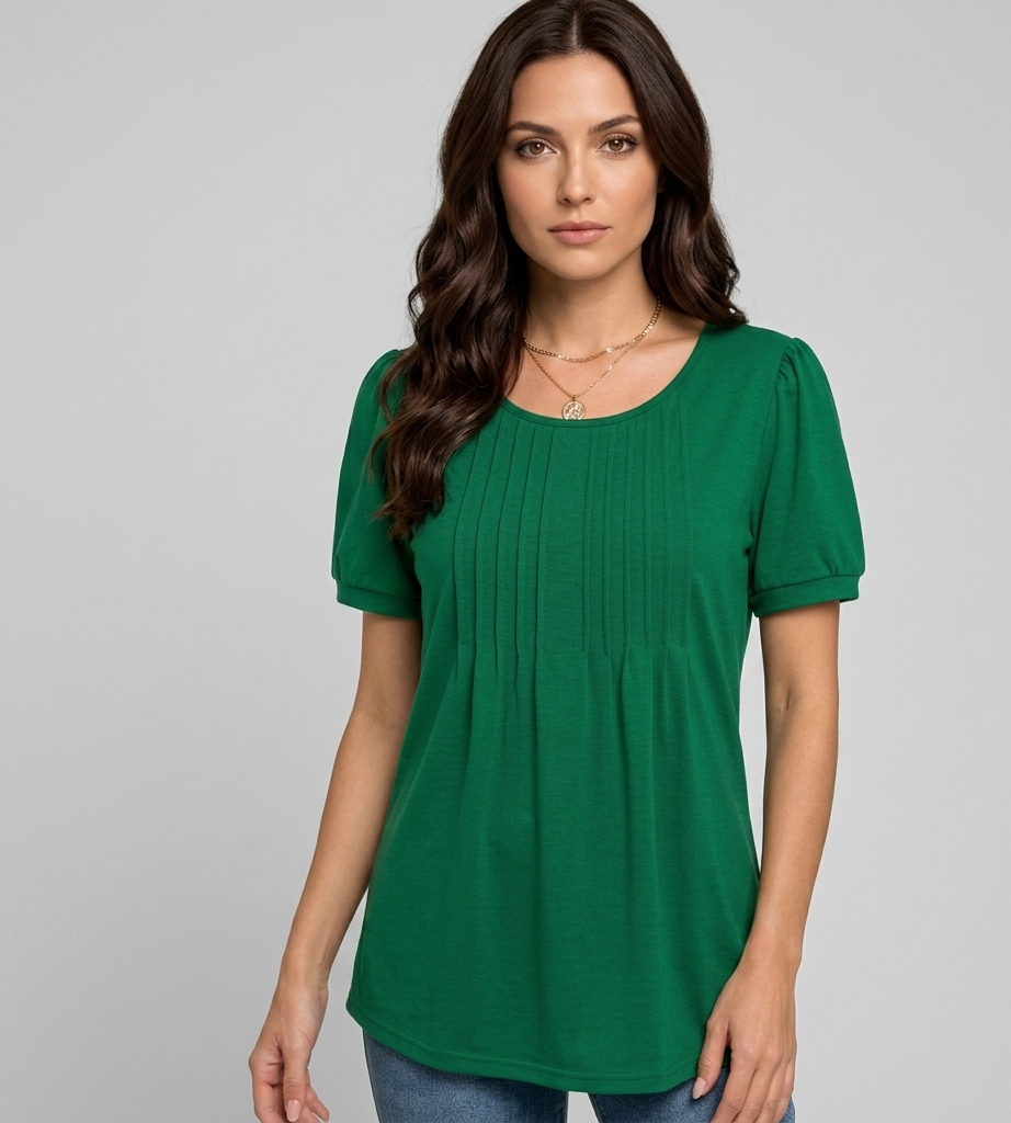 Nova Casual Dames T-Shirt met Losse Pasvorm en Ronde Hals