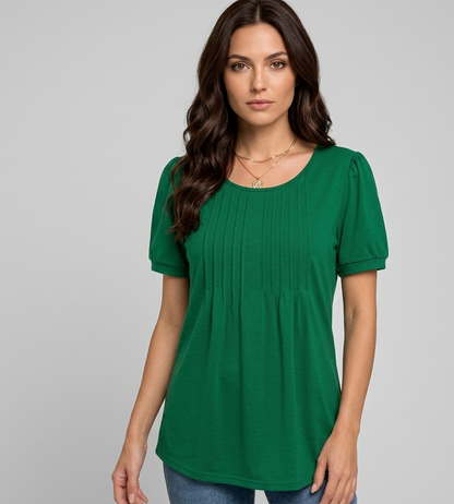 Nova Casual Dames T-Shirt met Losse Pasvorm en Ronde Hals