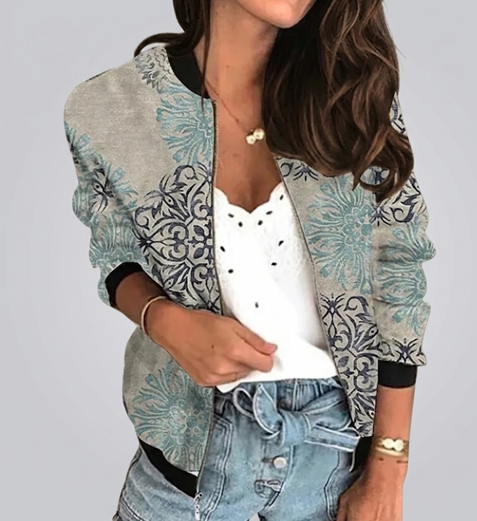 PrintLuxe Dames Jas met Uniek Design en Comfortabele Pasvorm