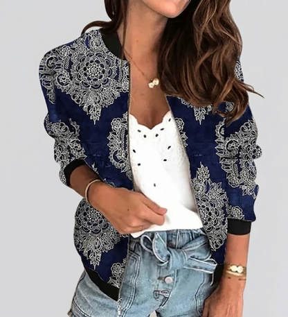 PrintLuxe Dames Jas met Uniek Design en Comfortabele Pasvorm