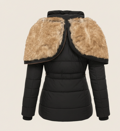 Warme Dames Winterjas NoorLuxe – Elegante jas met zachte bontvoering