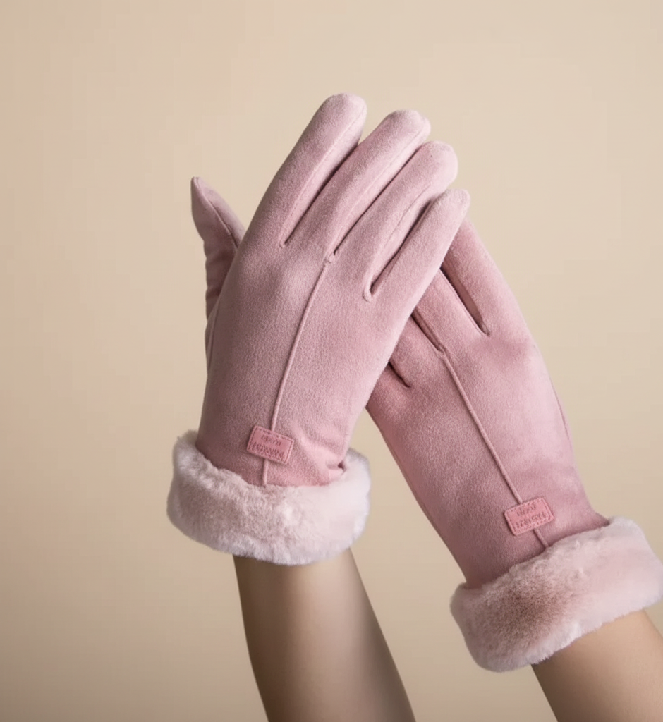 Zachte Suède Touchscreen Handschoenen – Warme Winterhandschoenen