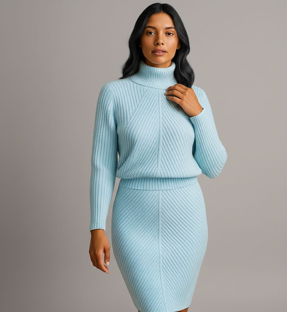 Marena Warme Midi Winterjurk voor Dames met Comfortabele Voering