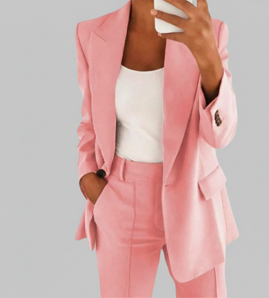 Valencia Dames Blazer en Pantalon Set voor Zakelijke Looks
