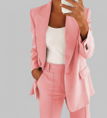 Valencia Dames Blazer en Pantalon Set voor Zakelijke Looks