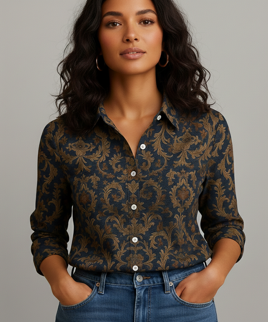 Dames Blouse Celestine – Flatterend Patroon en Comfortabele Pasvorm