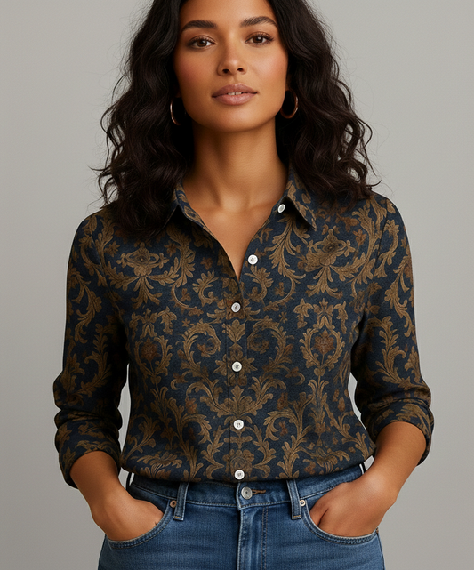 Dames Blouse Celestine – Flatterend Patroon en Comfortabele Pasvorm