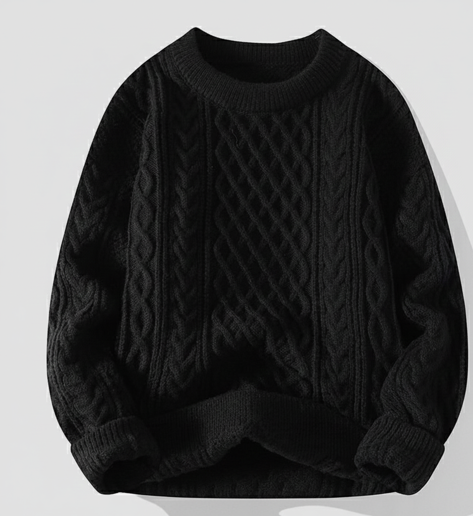 ComfortKabel Unisex Gebreide Trui met Ronde Hals
