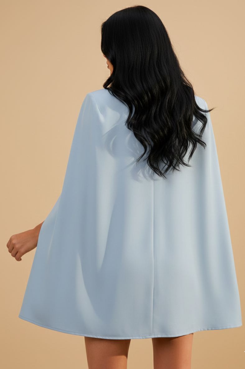 Goudaccent Cape Blazerjurk Dames – Elegante Statement Jurk