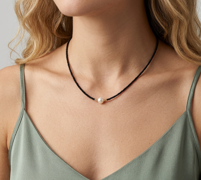 Maréline zoetwaterparel ketting dames elegant verstelbaar sieraad