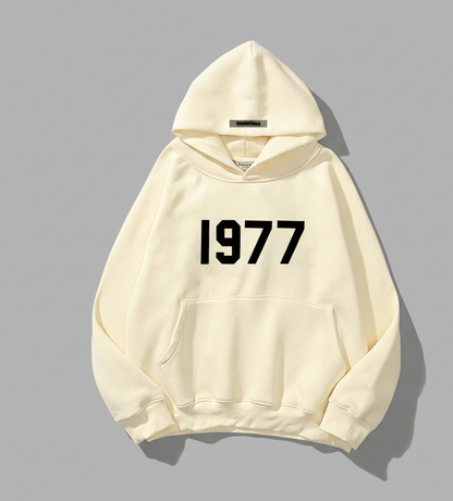 Retro77 Streetwear Hoodie met Loose Fit en Warme Voering