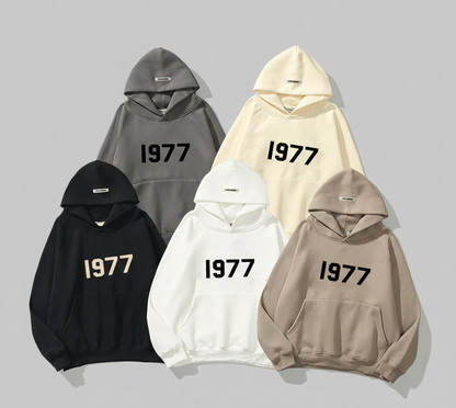 Retro77 Streetwear Hoodie met Loose Fit en Warme Voering