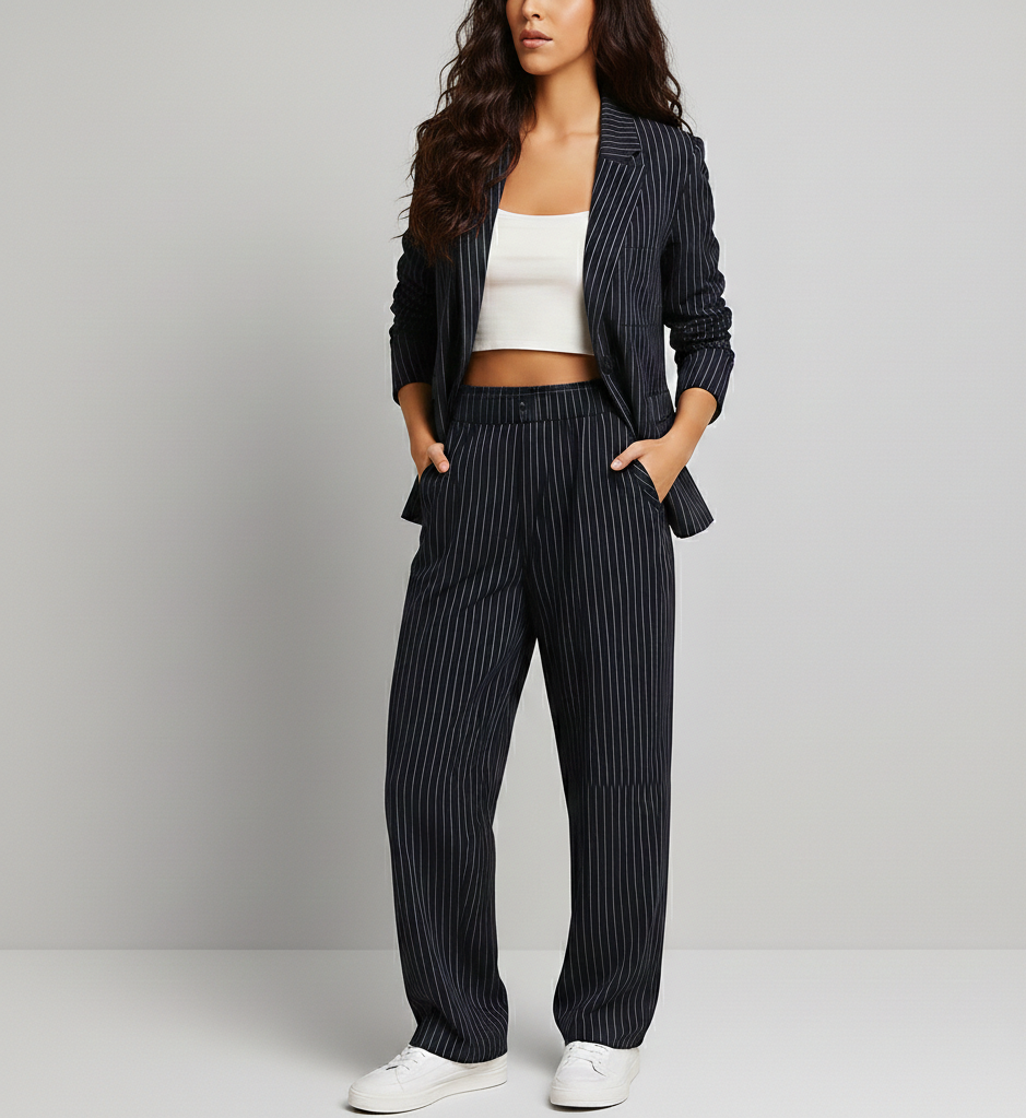 Dames Blazer- en Broekenset Marenthe – Getailleerd en Tijdloos