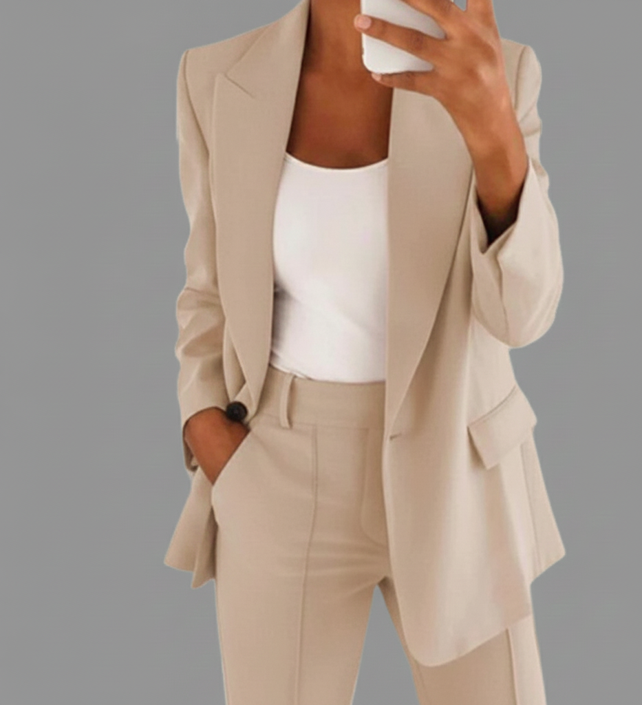 Valencia Dames Blazer en Pantalon Set voor Zakelijke Looks