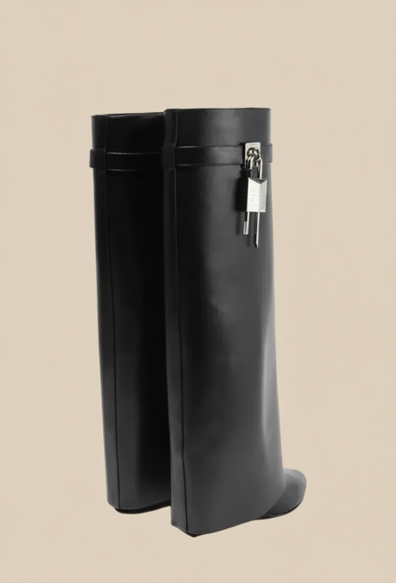 NoirElevate Dameslaarzen met Verborgen Sleehak en Elegant Design