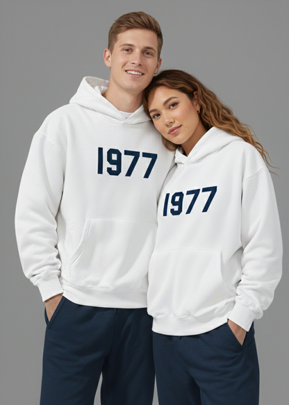 Retro77 Streetwear Hoodie met Loose Fit en Warme Voering
