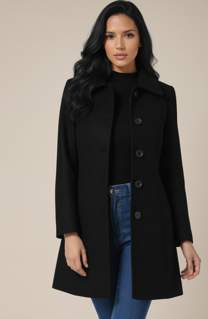 Aurora Getailleerde Damesjas met Uitlopende Zoom – Elegant & Tijdloos