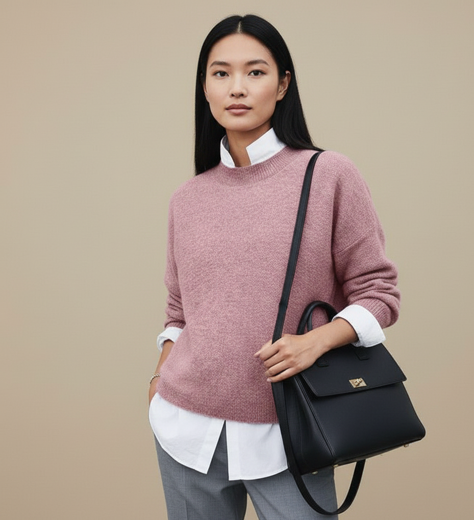 Zachtlijn Gebreide Damestrui – Relaxte Basis Trui voor Elke Dag