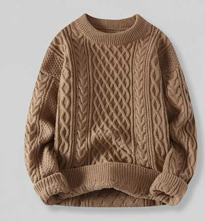 ComfortKabel Unisex Gebreide Trui met Ronde Hals