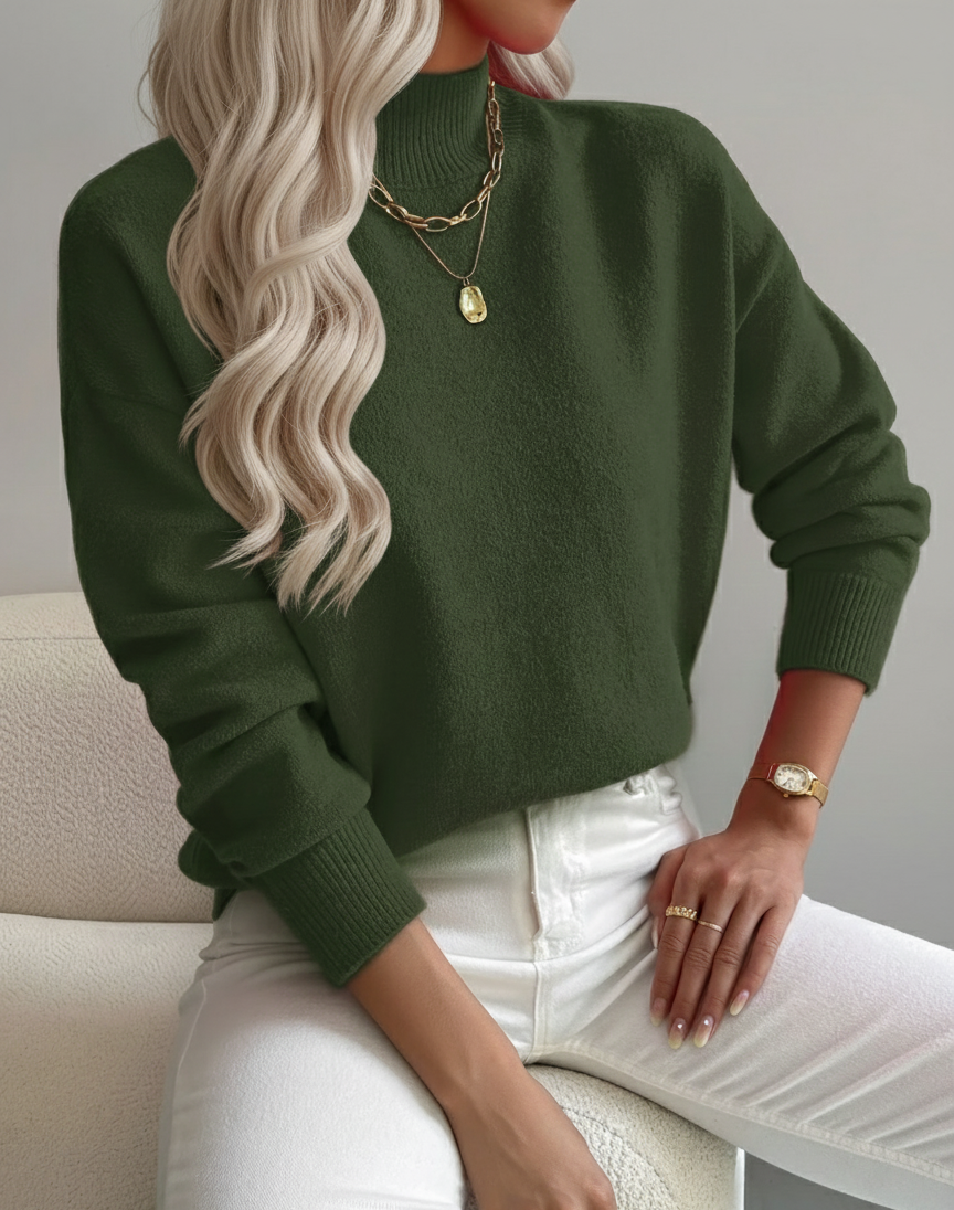 Noordzacht Gebreide Damestrui – Comfortabele trui met Kraag