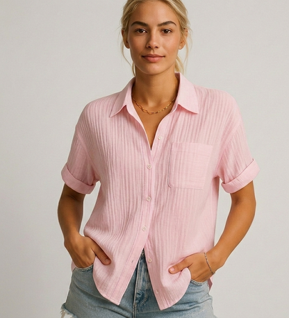 Marivelle Casual Dames Polo met Korte Mouwen en Borstzak