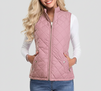 Nova Dames Gewatteerde Bodywarmer met Opstaande Kraag