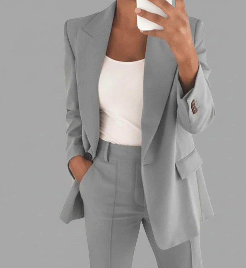 Valencia Dames Blazer en Pantalon Set voor Zakelijke Looks