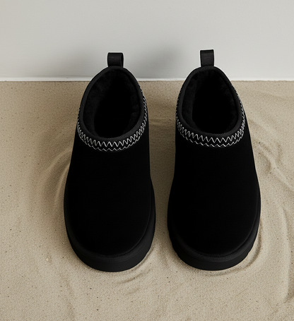 Pluche Platform Pantoffels Dames voor Binnen en Buiten