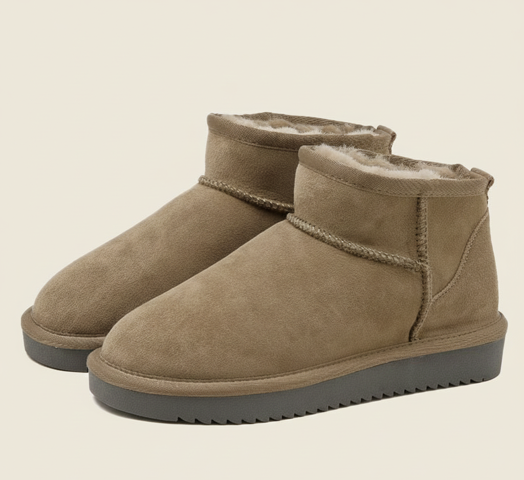 Hazel Warmgevoerde Enkellaarsjes van Leer – Waterdicht en Comfortabel