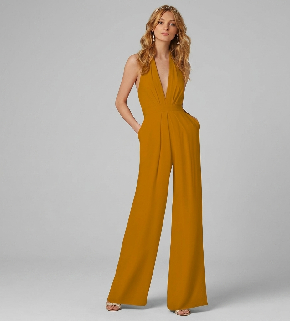 Veloria Wijde Dames Jumpsuit – Casual Effen Zomer Outfit