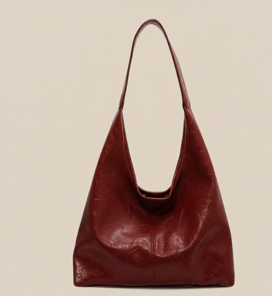 RetroVibe Leren Shopper Dames – Ruime Vintage Schoudertas