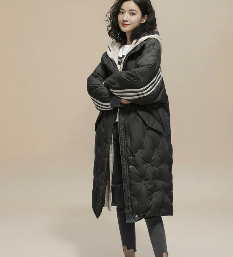 NoorWinter Lange Damesjas met Premium Vulling en Slank Silhouet