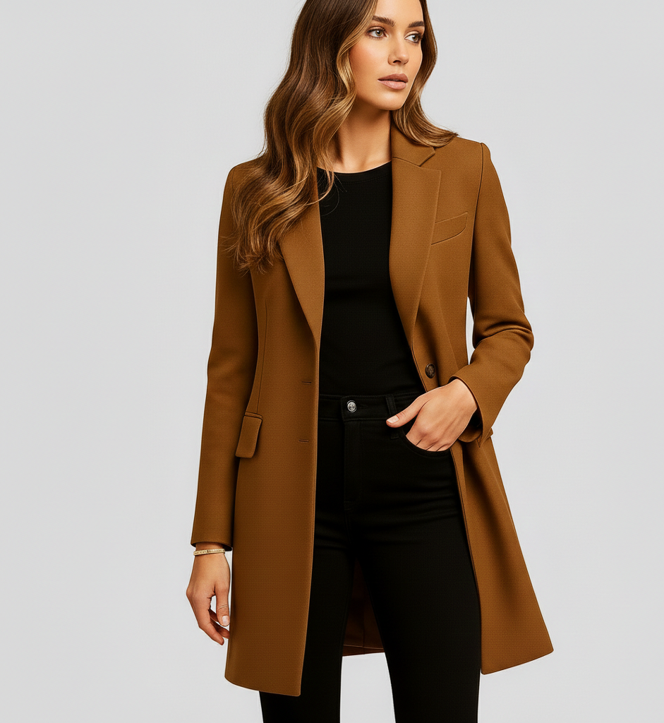 Dames Trenchcoat Mariska – Getailleerd Double-Breasted Model
