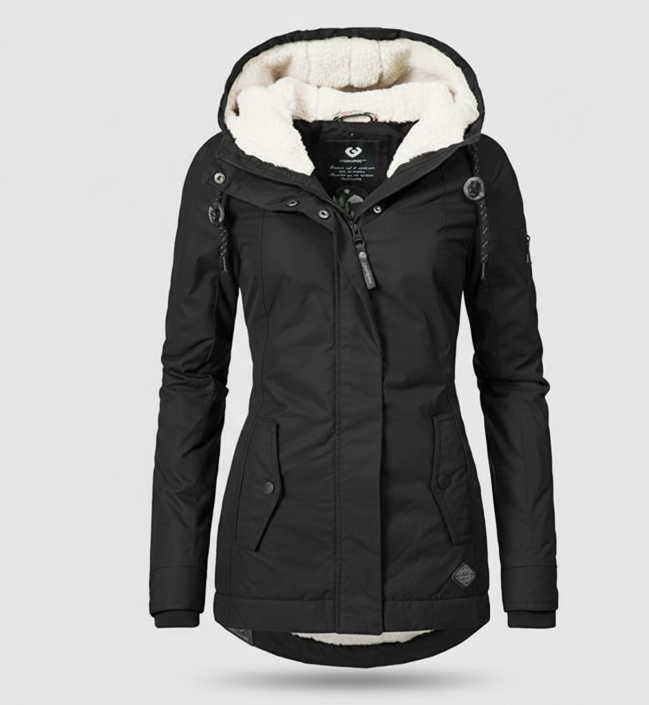 Nordica Dames Winterjas – Warme Fleecevoering en Capuchon
