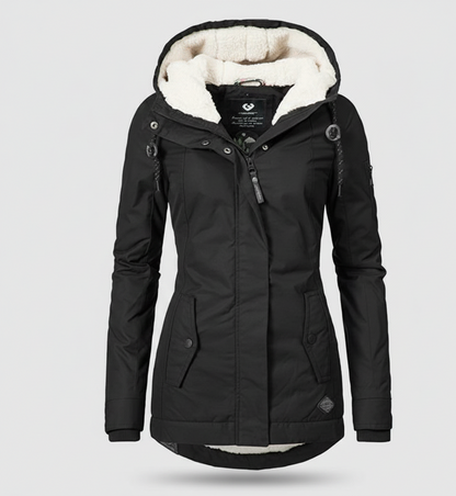 Nordica Dames Winterjas – Warme Fleecevoering en Capuchon