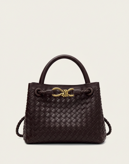 Vlechtique Luxe Handtas Dames – Handgevlochten Schoudertas